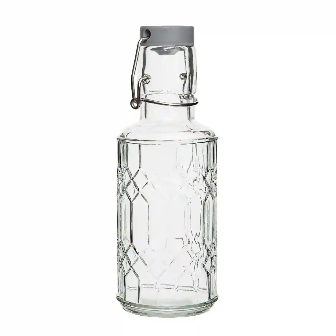 Olympia Geo Glass Water Bottle with Stopper 380ml (6 pack) - Image 1