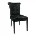 Bolero Black Crushed Velvet Dining Chair (Pack of 2) - Image 1