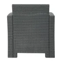 Bolero PP Armchair and Table Wicker Set Grey - Image 4