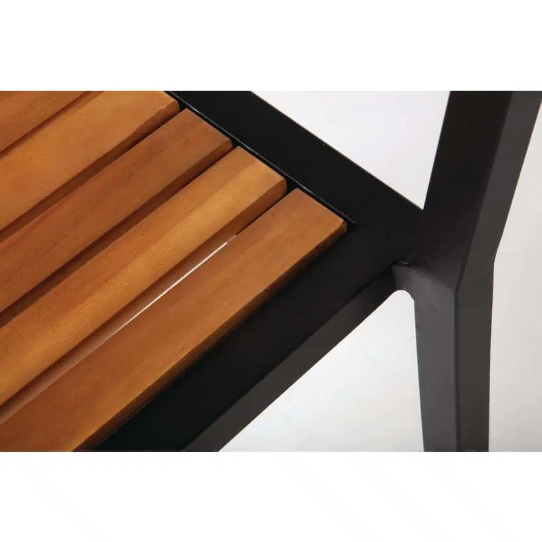 Bolero Steel & Acacia Side Chairs (Pack of 4) - Image 11