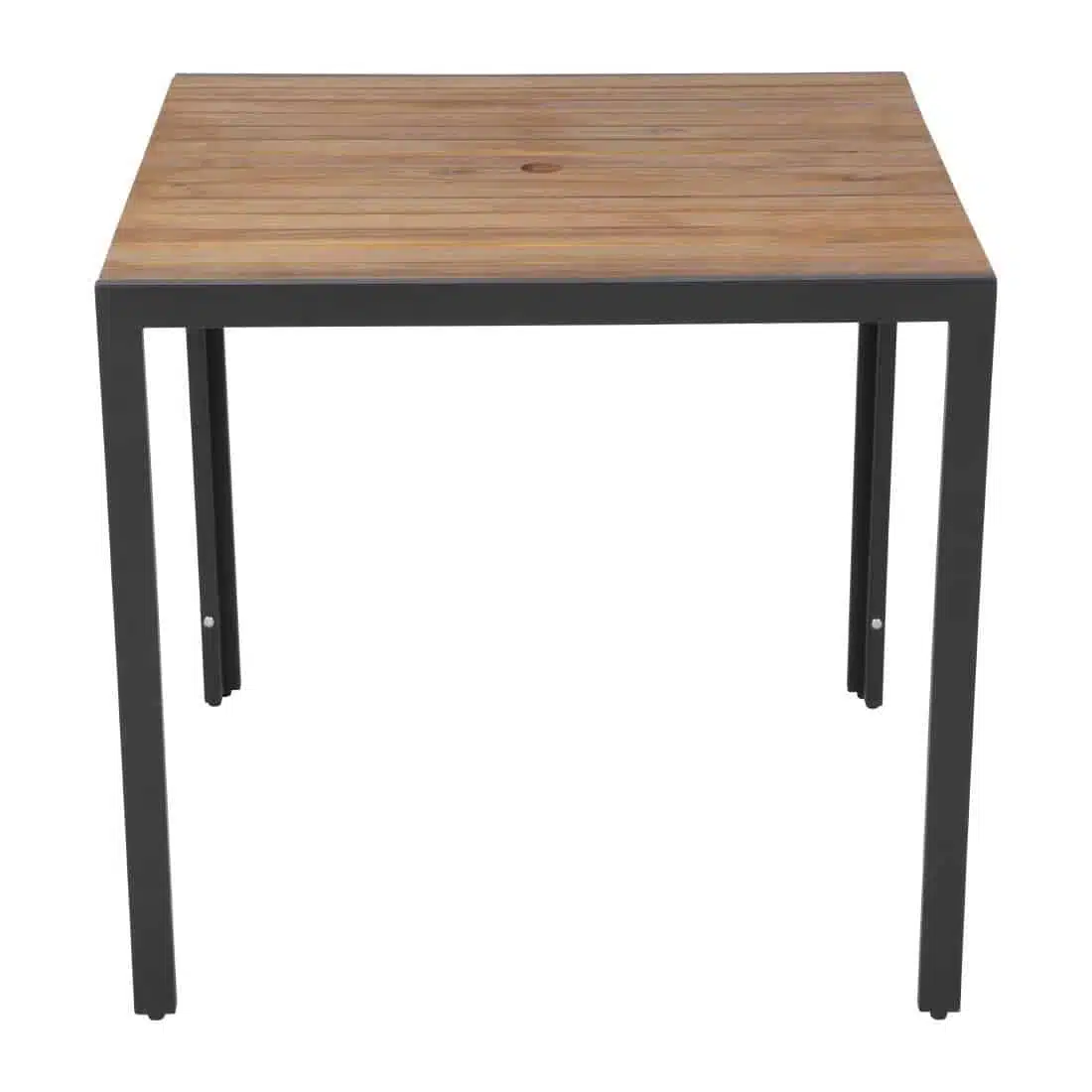 Bolero Square Steel and Acacia Table 800mm - Image 3
