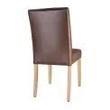 Bolero Chiswick Button Dining Chairs Tan Leather (Pack of 2) - Image 3