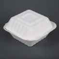 Fiesta Compostable Bagasse Burger Boxes with Side Ridges 152mm (Pack of 500) - Image 1