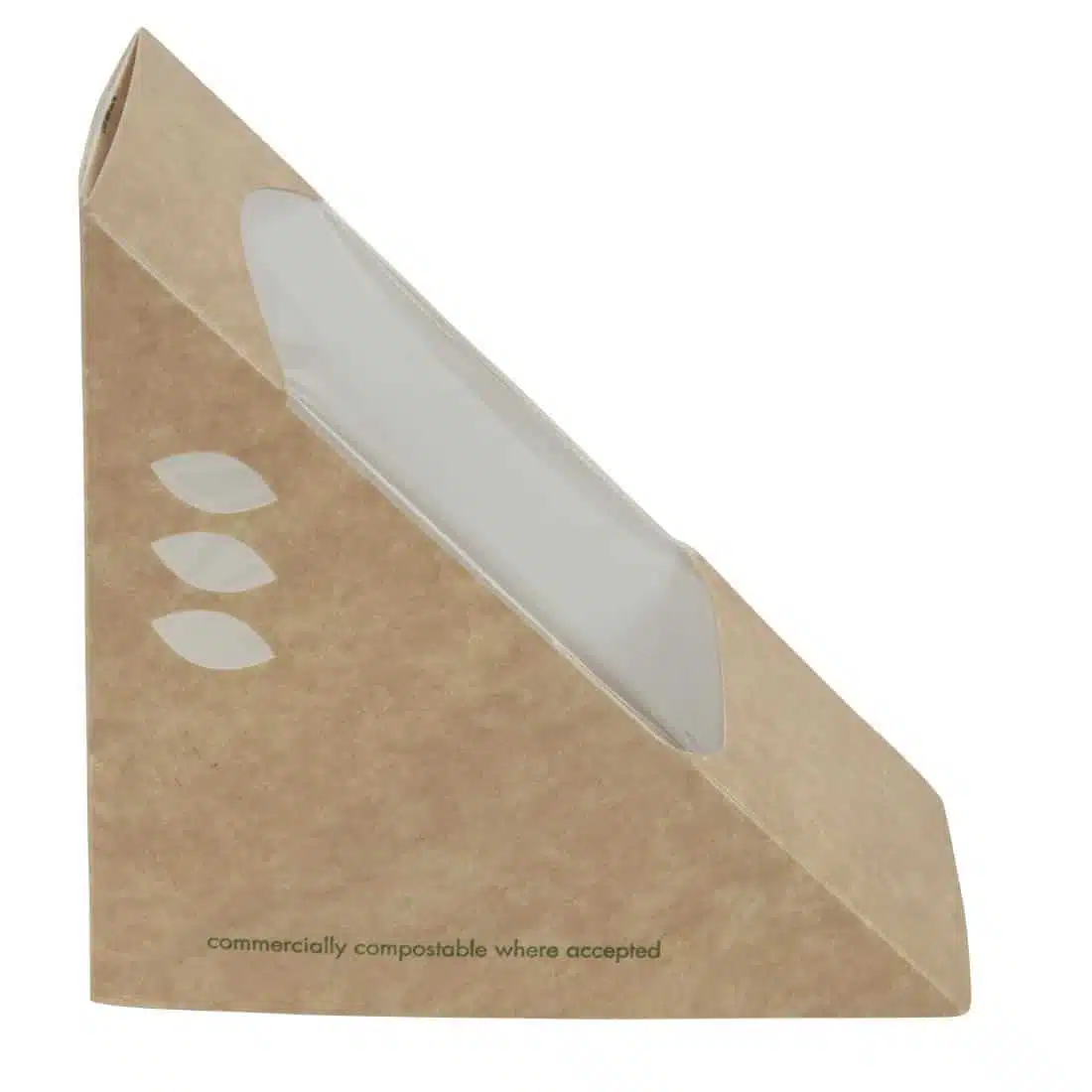 Vegware Compostable Kraft Sandwich Wedges 65mm (Pack of 500) - Image 2