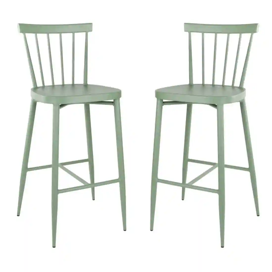 Bolero Windsor Aluminium Green High Stools (Pack of 2) - Image 4