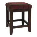 Bolero Dale Low Stools Claret Tartan (Pack of 2) - Image 1