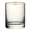 Utopia Hayworth Double Old Fashioned Gold Rim Glasses 325ml (6 pack) - Image 1
