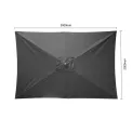 Bolero Seville Square Parasol 2x3m Black - Image 5