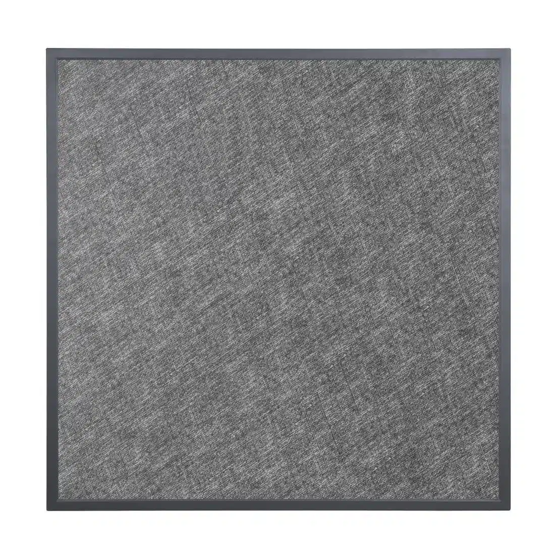 Bolero Black Brushed Mix Outdoor Tempered Glass Table Top Square Grey Trim 700mm - Image 2