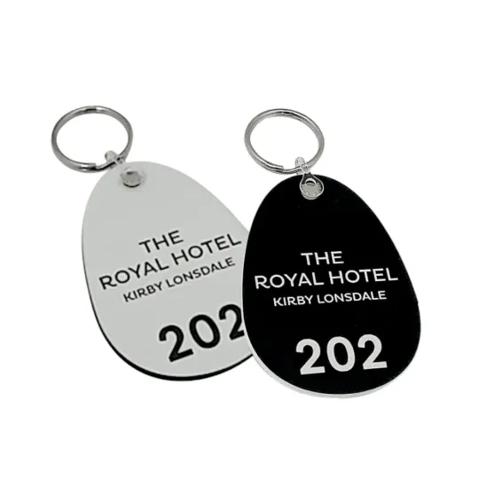 Balloon Shaped Engraved Hotel Key Tags - Single Sided