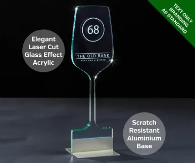 Emerald Wine Glass Table Number