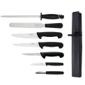 Hygiplas 7 Piece Starter Knife Set With 20cm Chef Knife and Roll Bag - Image 1