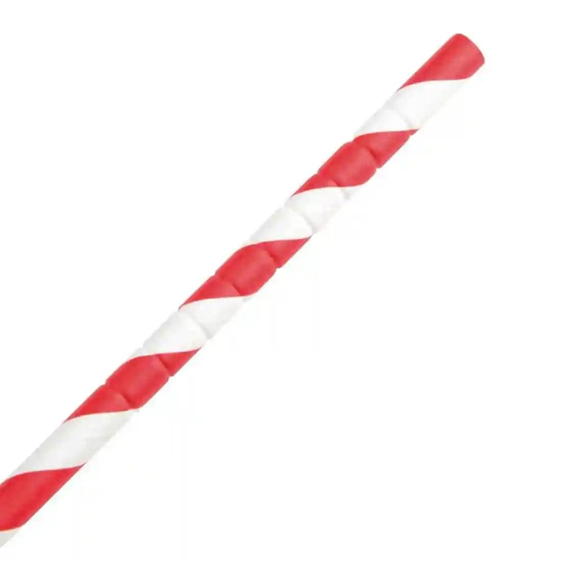 Fiesta Compostable Bendy Paper Straws Red Stripes (Pack of 250) - Image 2
