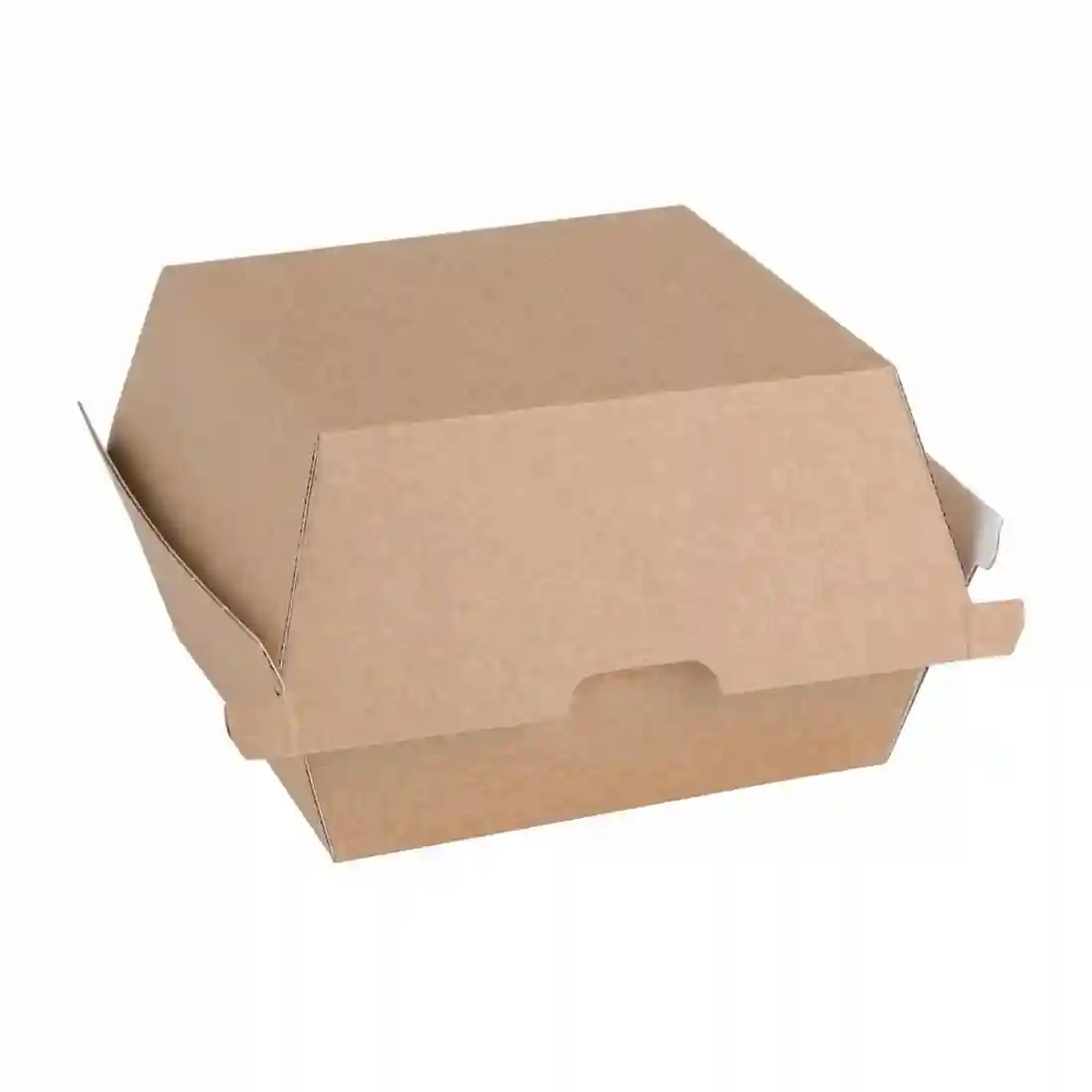 Fiesta Compostable Kraft Burger Boxes Small 105mm (Pack of 200) - Image 1