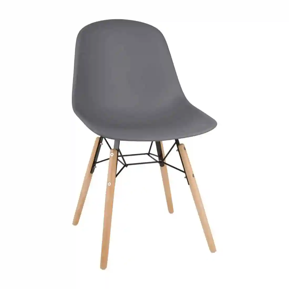 Bolero Arlo Side Chairs Dark Grey (Pack of 2) - Image 1