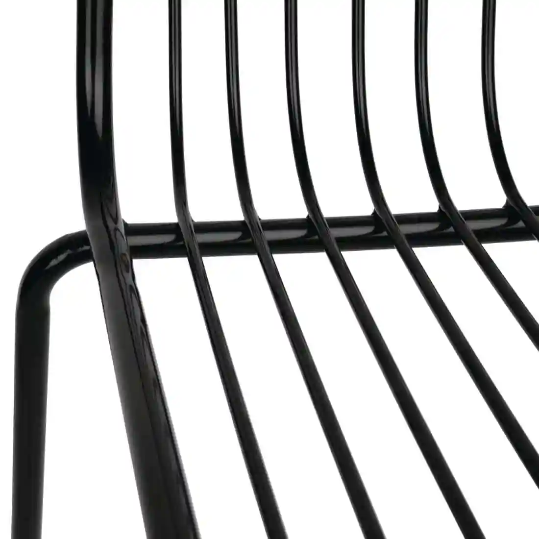 Bolero Steel Wire Dining Chairs Black (Pack of 4) - Image 4