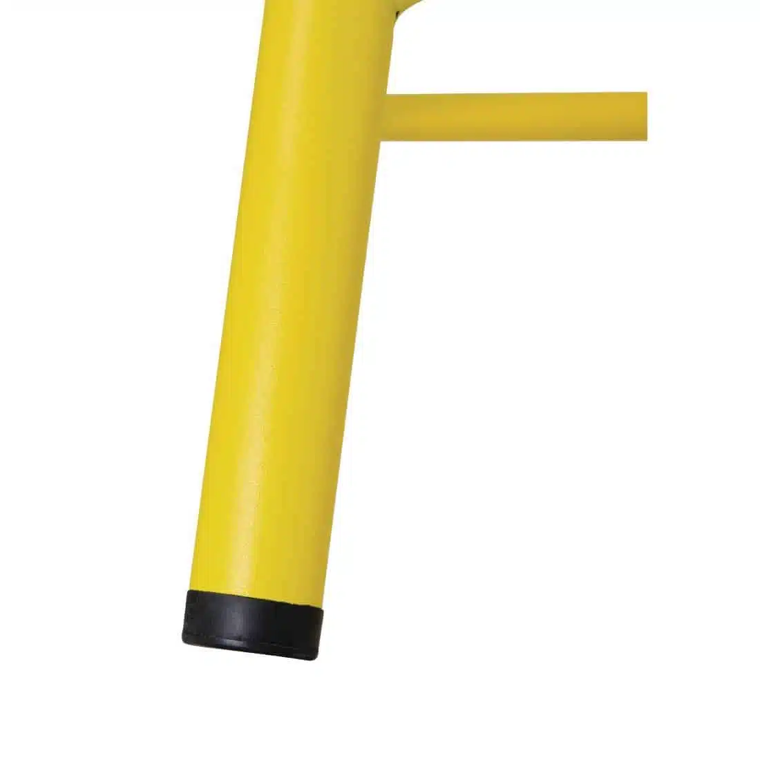 Bolero Cantina Low Stools with Wooden Seat Pad Yellow (Pack of 4) - Image 3