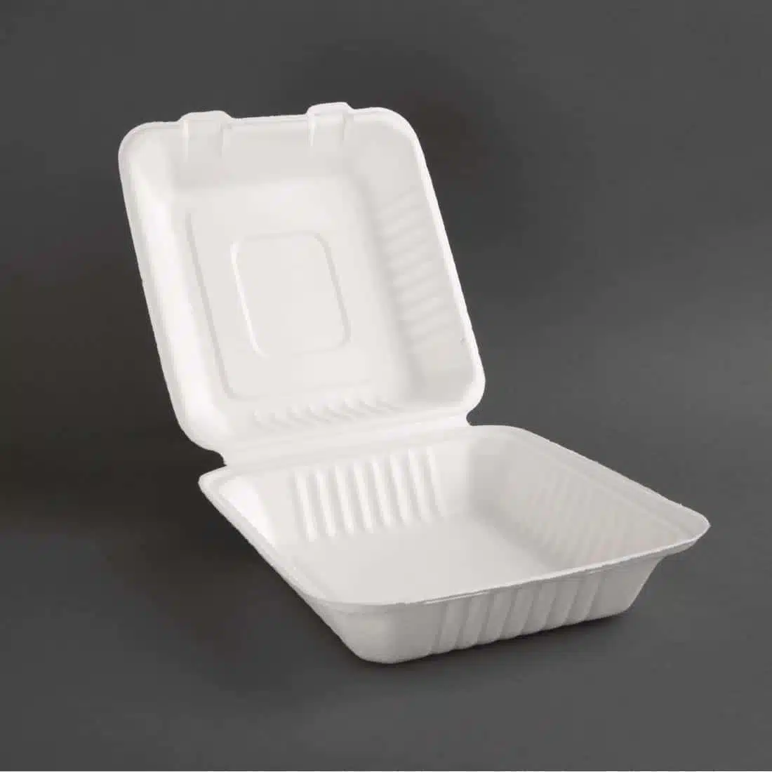 Fiesta Compostable Bagasse Hinged Food Containers 223mm (Pack of 200) - Image 5
