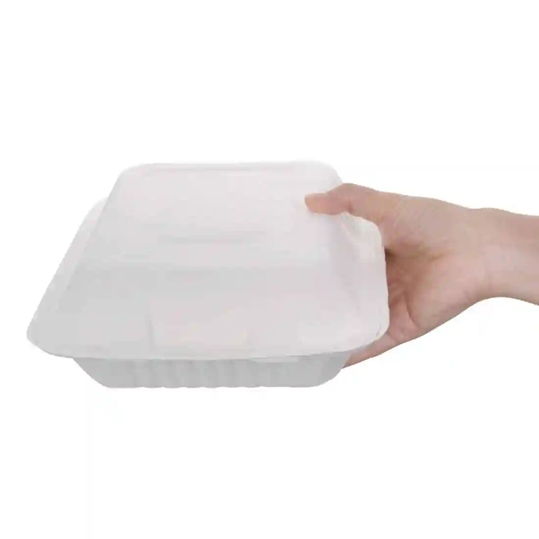 Fiesta Compostable Bagasse Hinged Food Containers 223mm (Pack of 200) - Image 6