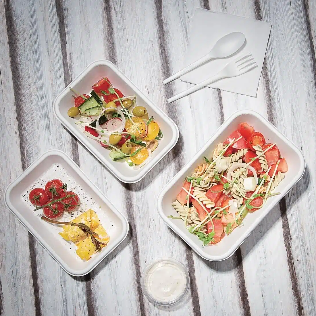 Fiesta Compostable Bagasse Food Trays 12oz (Pack of 50) - Image 4