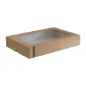 Vegware Compostable Sandwich Platters With Lid Large (Pack of 25) - Image 1