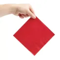 Fiesta Recyclable Lunch Napkin Red 33x33cm 2ply 1/4 Fold (Pack of 2000) - Image 3