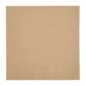 Fiesta Recyclable Recycled Dinner Napkin Kraft 40x40cm 2ply 1/4 Fold (Pack of 2000) - Image 1