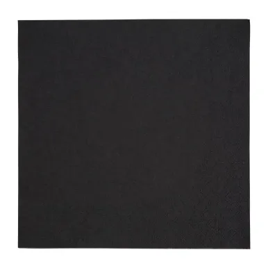 Fiesta Recyclable Dinner Napkin Black 40x40cm 3ply 1/4 Fold (Pack of 1000)
