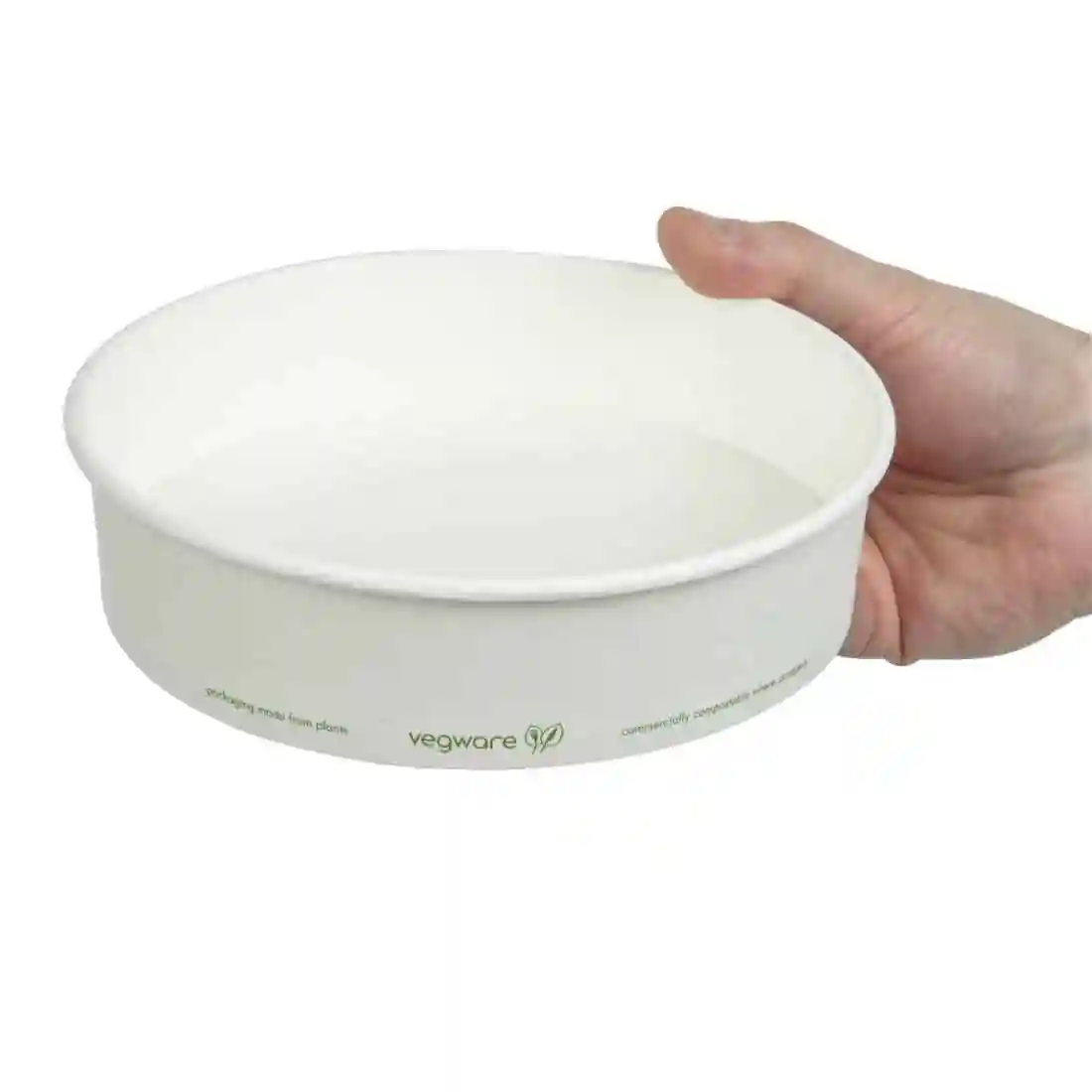 Vegware 185-Series Compostable Bon Appetit Wide PLA-lined Paper Food Bowls 26oz (Pack of 300) - Image 5