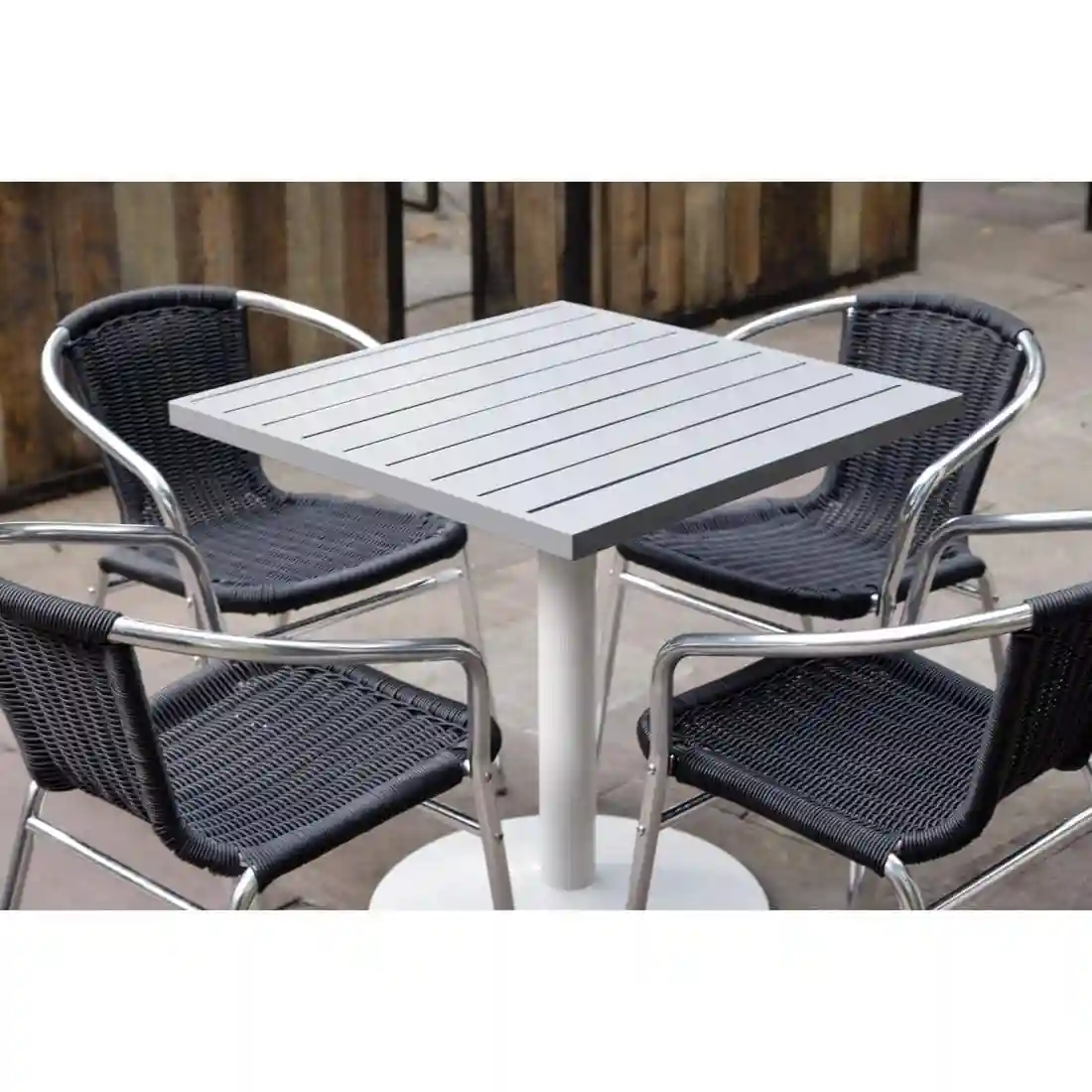 Bolero Cast Iron Round Table Base White - Image 8