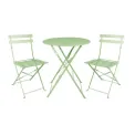 Bolero Perth Light Green Pavement Style Steel Folding Chairs (Pack of 2) - Image 4