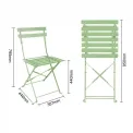 Bolero Perth Light Green Pavement Style Steel Folding Chairs (Pack of 2) - Image 6