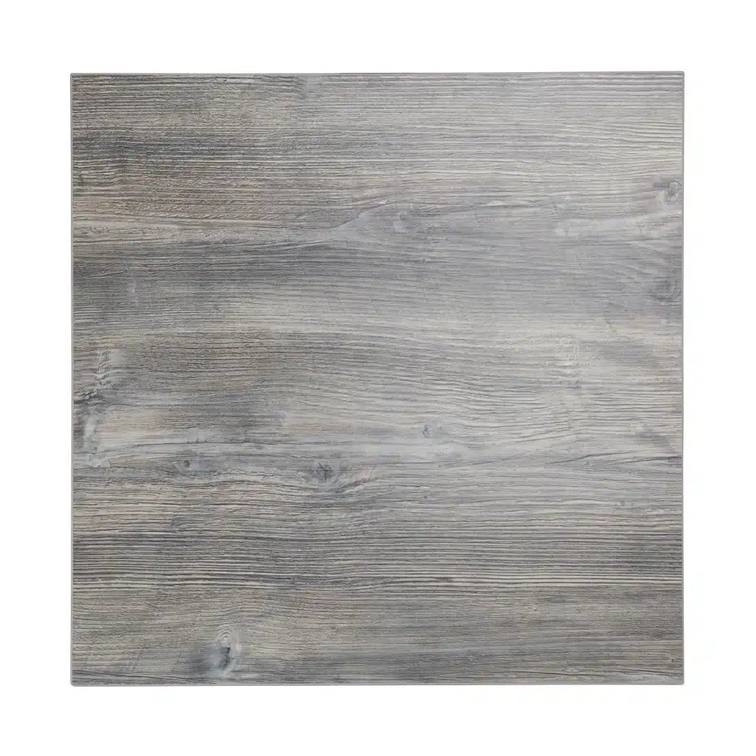 Bolero Pre-Drilled Square Melamine Table Top Ash Grey 700mm - Image 2
