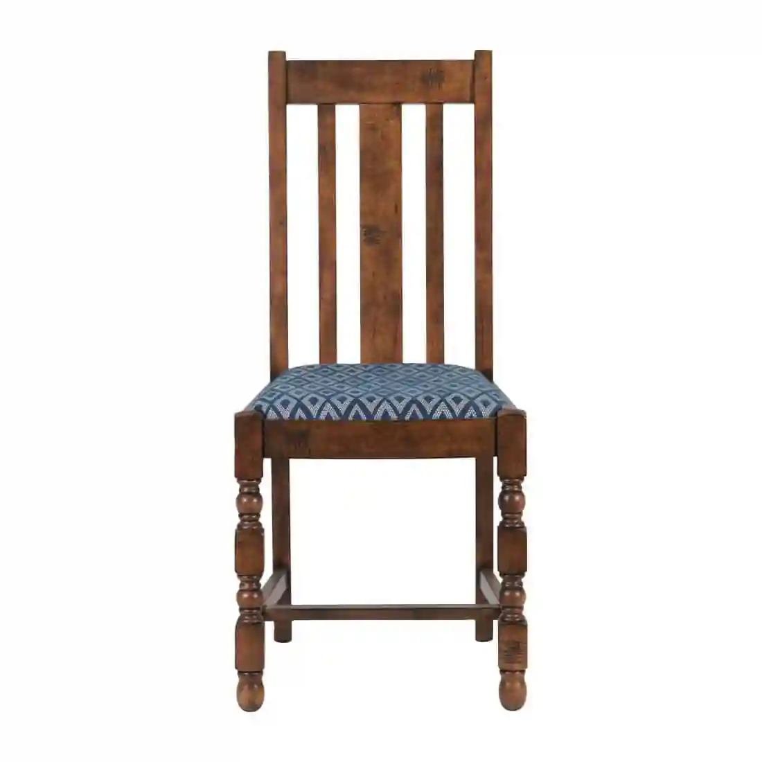 Mayfair Dining Chair with Blue Diamond Padded Seat (Pack of 2) - Image 3