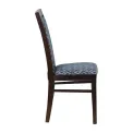 Brooklyn Padded Back Dark Walnut Dining Chair with Black Diamond Padded Seat and Back (Pack of 2) - Image 3