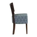 Asti Padded Dark Walnut Dining Chair with Black Diamond Deep Padded Seat and Back (Pack of 2) - Image 3