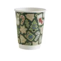 Vegware Double Wall Green Christmas Cup 89-Series 12oz (Pack of 500) - Image 1