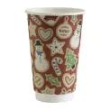 Vegware Double Wall Red Christmas Cup 89-Series 16oz (Pack of 400) - Image 1