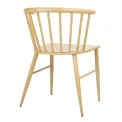 Bolero Harrowdene Metal Side Chairs Wood Effect (Pack of 2) - Image 3