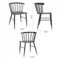 Bolero Harrowdene Black Spindle Chairs (Pack of 2) - Image 6