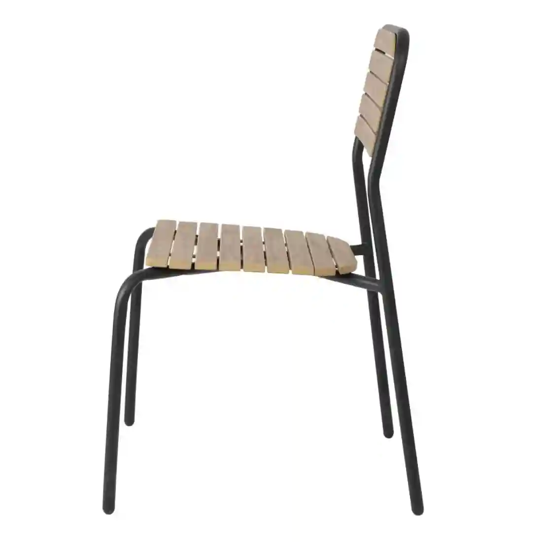 Bolero Santorini Wood Effect Outdoor Chairs (Pack of 4) - Image 2