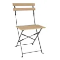 Bolero Perth Pavement Style Folding Chairs Wood Effect (Pack of 2) - Image 1