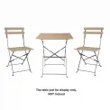 Bolero Perth Pavement Style Folding Chairs Wood Effect (Pack of 2) - Image 6