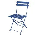 Bolero Perth Pavement Style Folding Chairs Dark Navy (Pack of 2) - Image 1