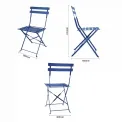 Bolero Perth Pavement Style Folding Chairs Dark Navy (Pack of 2) - Image 6