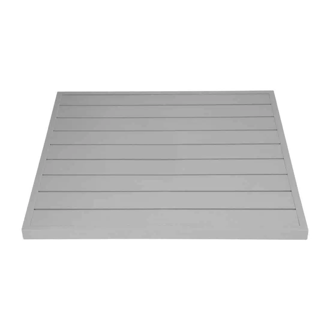 Bolero Aluminium Square Table Top Light Grey 700mm - Image 2