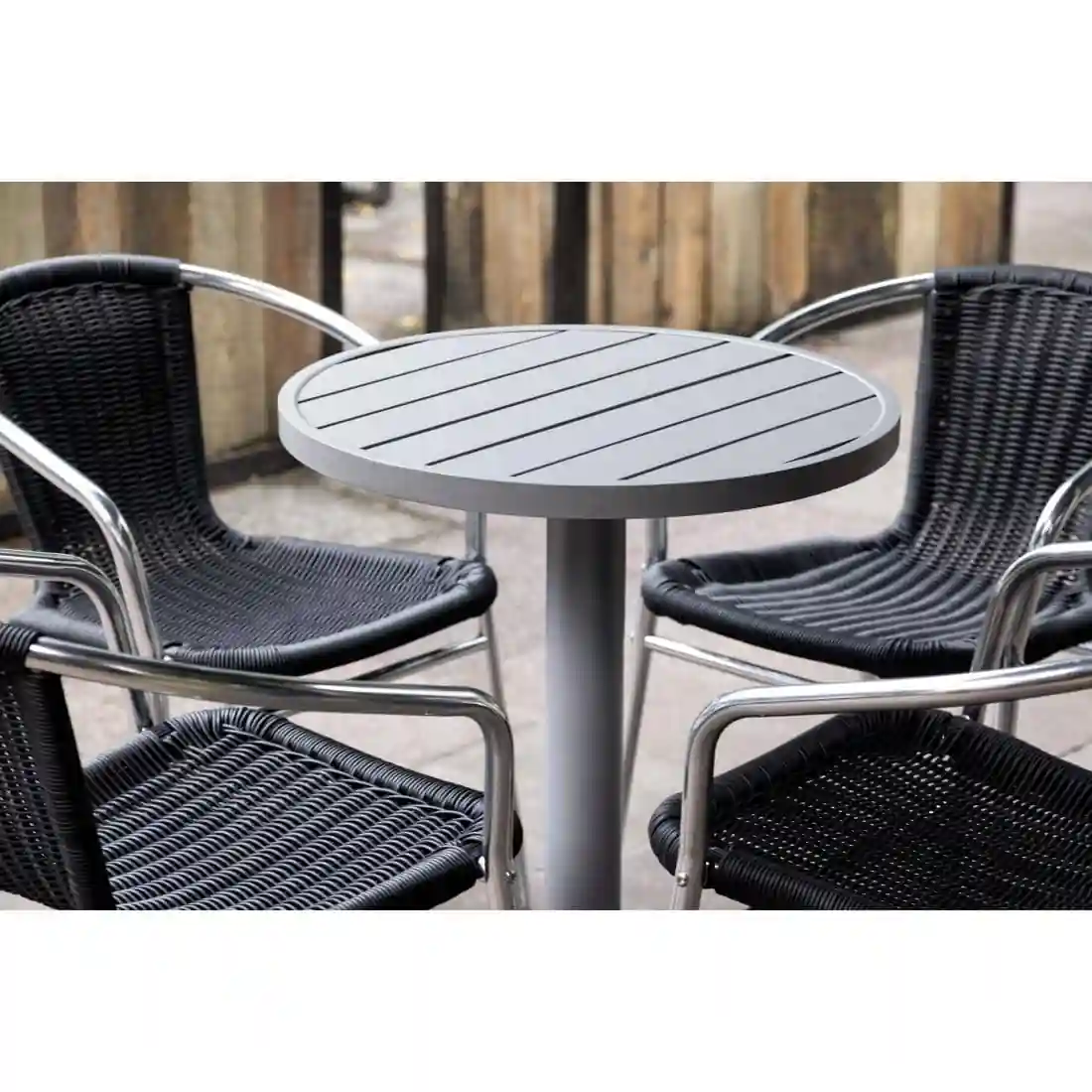 Bolero Aluminium Round Table Top Light Grey 580mm - Image 6