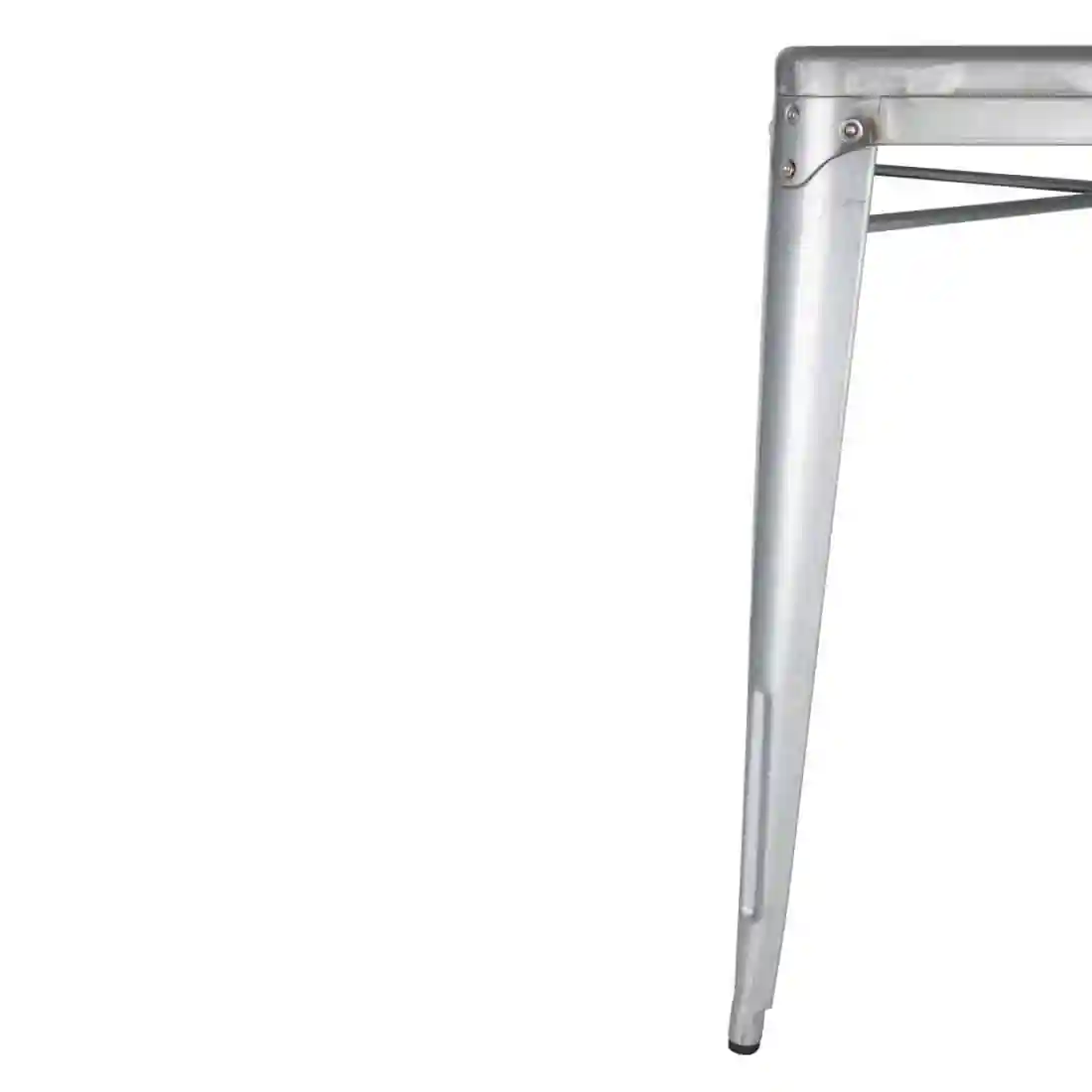 Bolero Bistro Galvanised Steel Square Table 668mm (Single) - Image 5