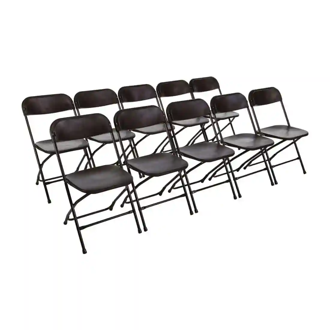 Bolero PP Folding Chairs Black (Pack of 10) - Image 1