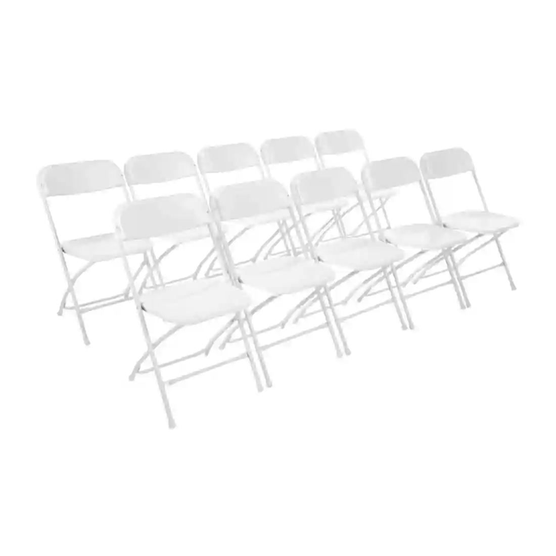 Bolero PP Folding Chairs White (Pack of 10) - Image 1